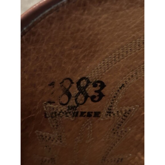 Lucchese 1883 Corbin Mad Dog Goat Brown Leather Boots N1533 Mens Size 9 D